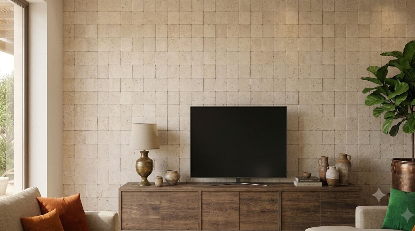 TRAVERTINO CREMA SAHARA LITHOS 10X10 CM